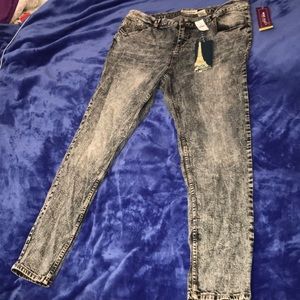 Dark acid wash jeans